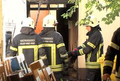 Požar probudio stanare Sunčane ulice u središtu Osijeka