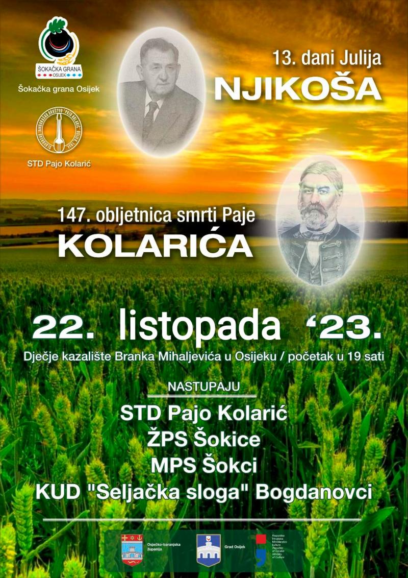 13. Dani Julija Njikoša i 147. obljetnica smrti Paje Kolarića