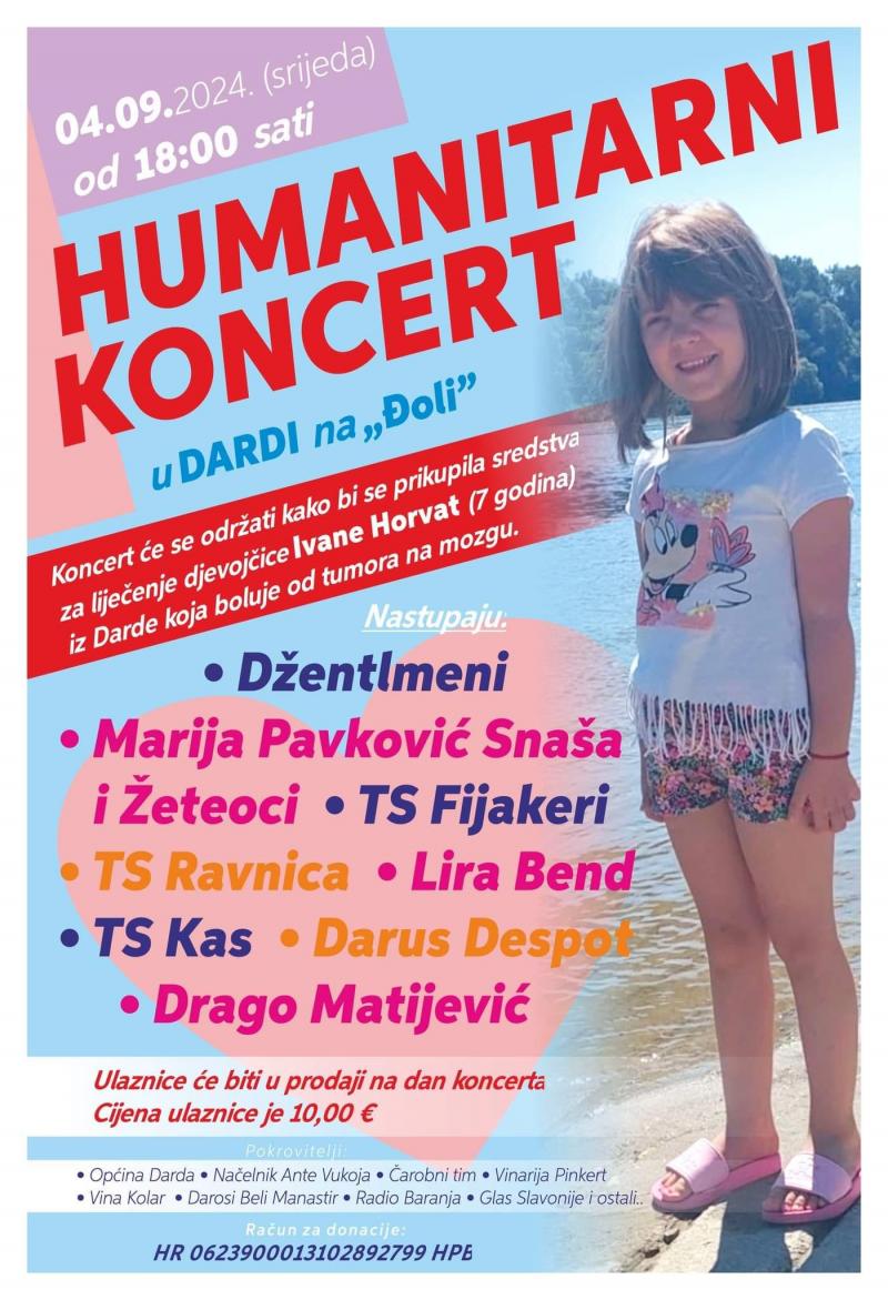 Humanitarni koncert za Ivanu Horvat