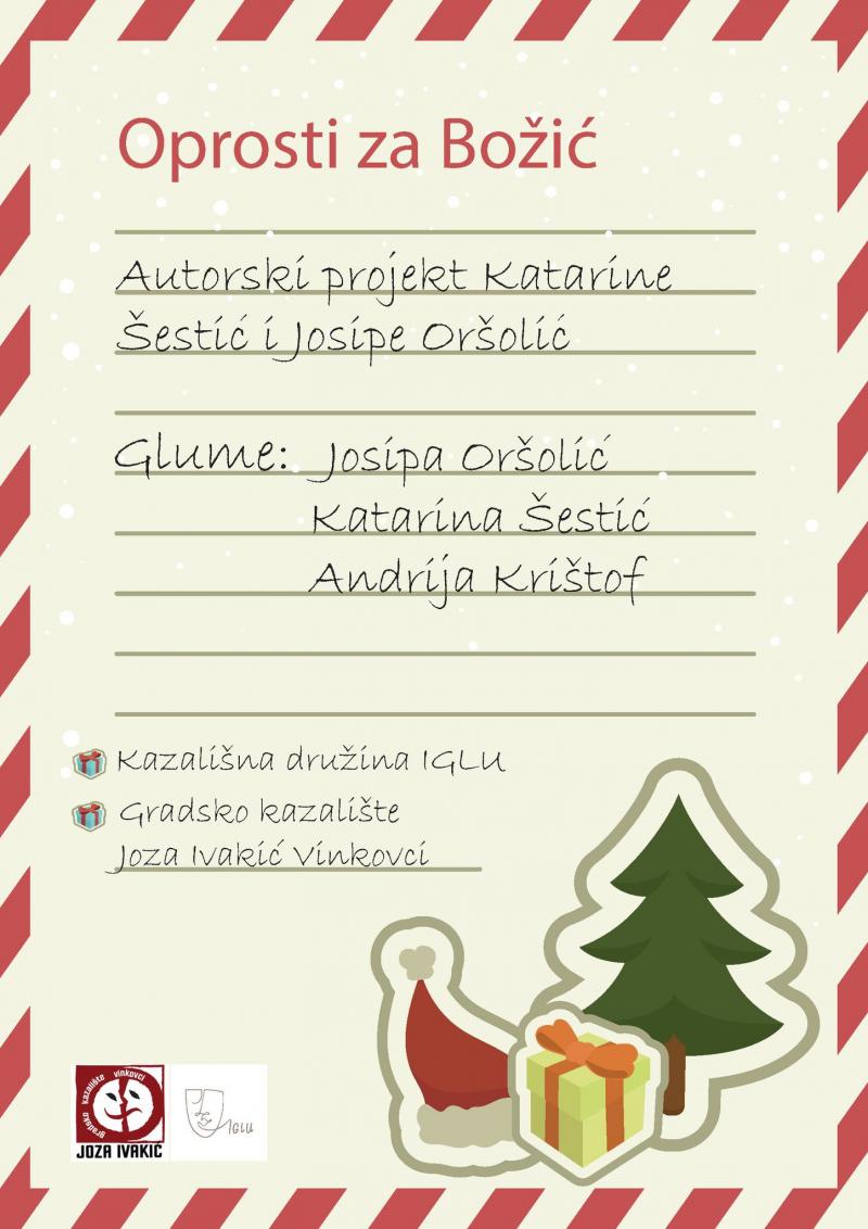 Gradsko kazalište Joza Ivakić Vinkovci: Oprosti za Božić