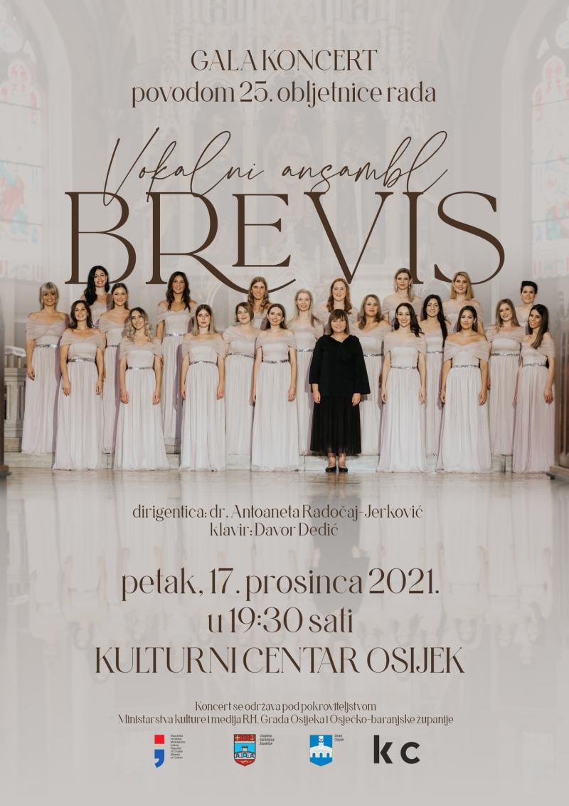 Gala koncert Vokalnog ansambla Brevis povodom 25. obljetnice rada