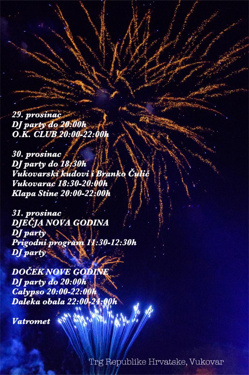 Doček Nove 2022. godine u Vukovaru uz Daleku obalu