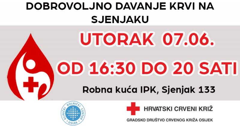 Akcija dobrovoljnog davanja krvi na Sjenjaku