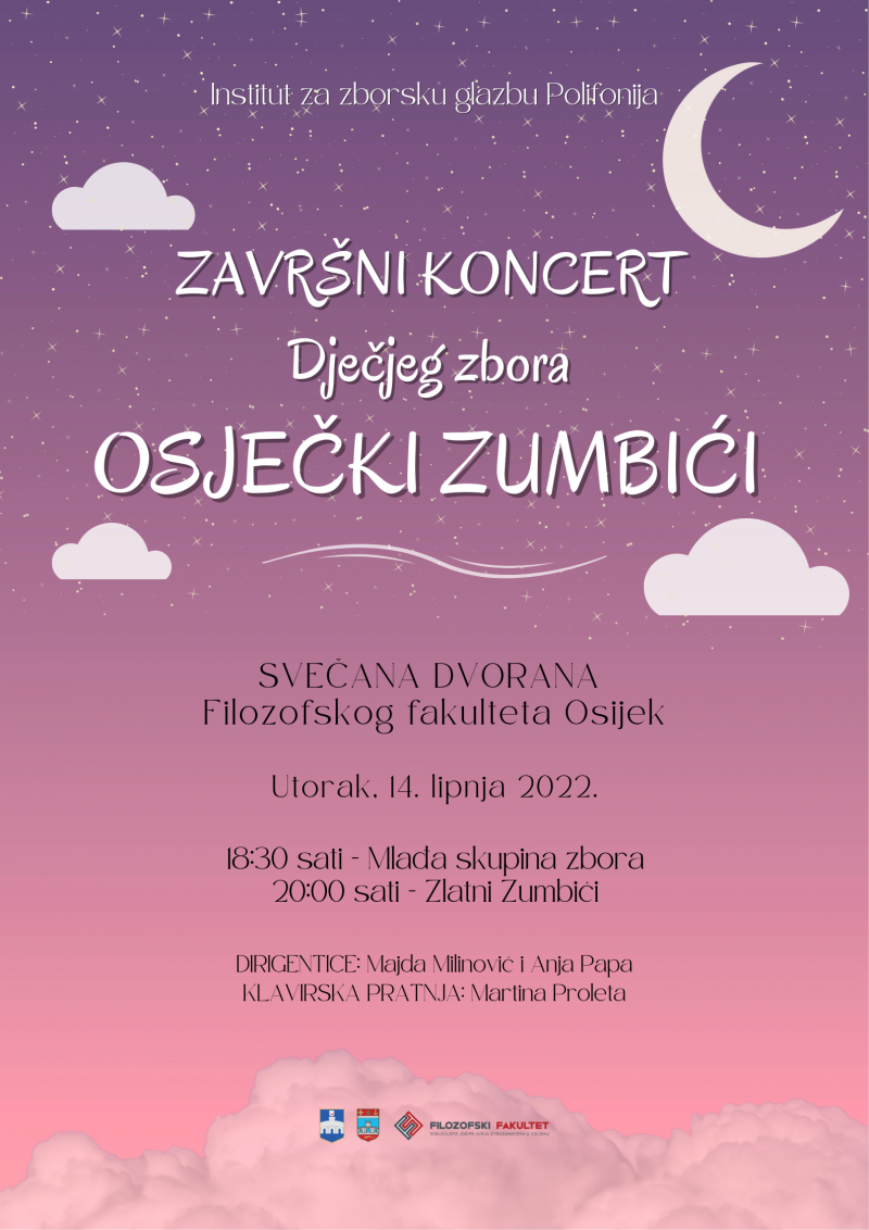 Završni koncert Osječkih zumbića u Svečanoj dvorani Filozofskog fakulteta Osijek