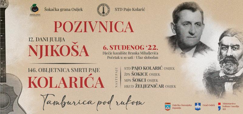 12. Dani Julija Njikoša i 146 obljetnica smrti Paje Kolarića
